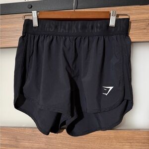 Gymshark Women’s Black Athletic Running Shorts with Logo